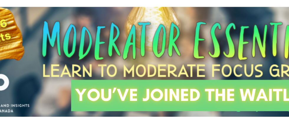 Moderator Essentials Waitlist Confirmation Page | CAIP Canada-PAIM Canada